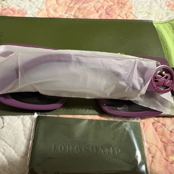 Longchamp Deep Purple Square Sunglasses - Picture 3 of 3